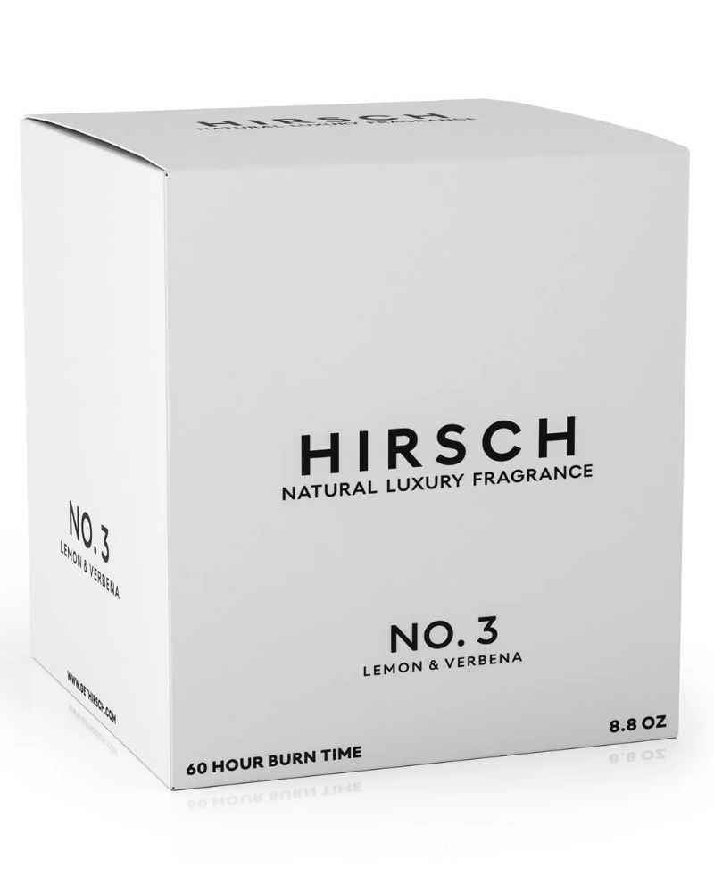 HIRSCH No. 3 Lemon & Verbena Luxury Candle myselflingerie.com