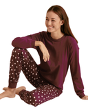 Calida 47456 English Red Lovely Nights Cotton Pajamas Set myselflingerie.com