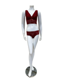 Cosabella NEVER1386 + 07ZL Sindoor Red Lace Bralette & Short Set myselflingerie.com