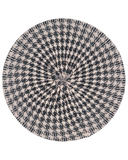 SSB34A/W Black & White Houndstooth Knit Chenille