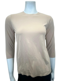 CSP102 Nude Bonded 3/4 Sleeve Shell