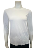 CSP102 White Bonded 3/4 Sleeve Shell