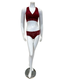 NEVER1355+07ZL Sindoor Red Curvy Bralette & Shorts Set
