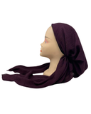 HS402N Burgundy Textured Adjustable Pre-Tied Bandanna with Velvet Grip