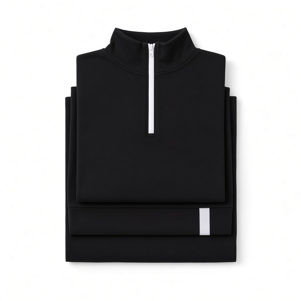 Folded Snooze by Rojo Black Scribbler Modal Nightgown & Pullover Set
