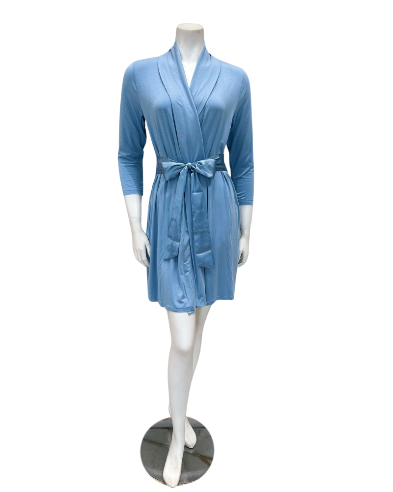 Fleur't 620 Bluebell Modal Short Morning Robe Myselflingerie.com