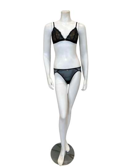 Cosabella AVVEN1301 + 0741 Black/Lago Avventura Bralette Set Myselflingerie.com