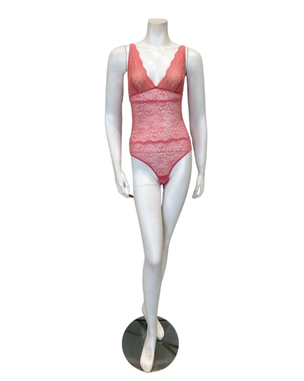 Samantha Chang SC446014-RO Rose Water All Lace Classic Bodysuit Myselflingerie.com