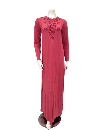 The Star Story 10-882 Royal Scroll Terra Modal Button Down Nightgown Myselflingerie.com