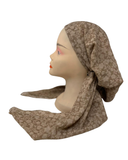 Lizi Headwear LBTT2501 Beige Stonewash Pre-Tied Bandanna with Velvet Grip Myselflingerie.com