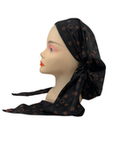 ETCH004 Black/Brown Pattern Pre-Tied Bandanna with Full Grip