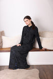 C-7317 + C-7318 Grey Tie Dye Ribbed Hoodie and Maxi Skirt Lounger Set