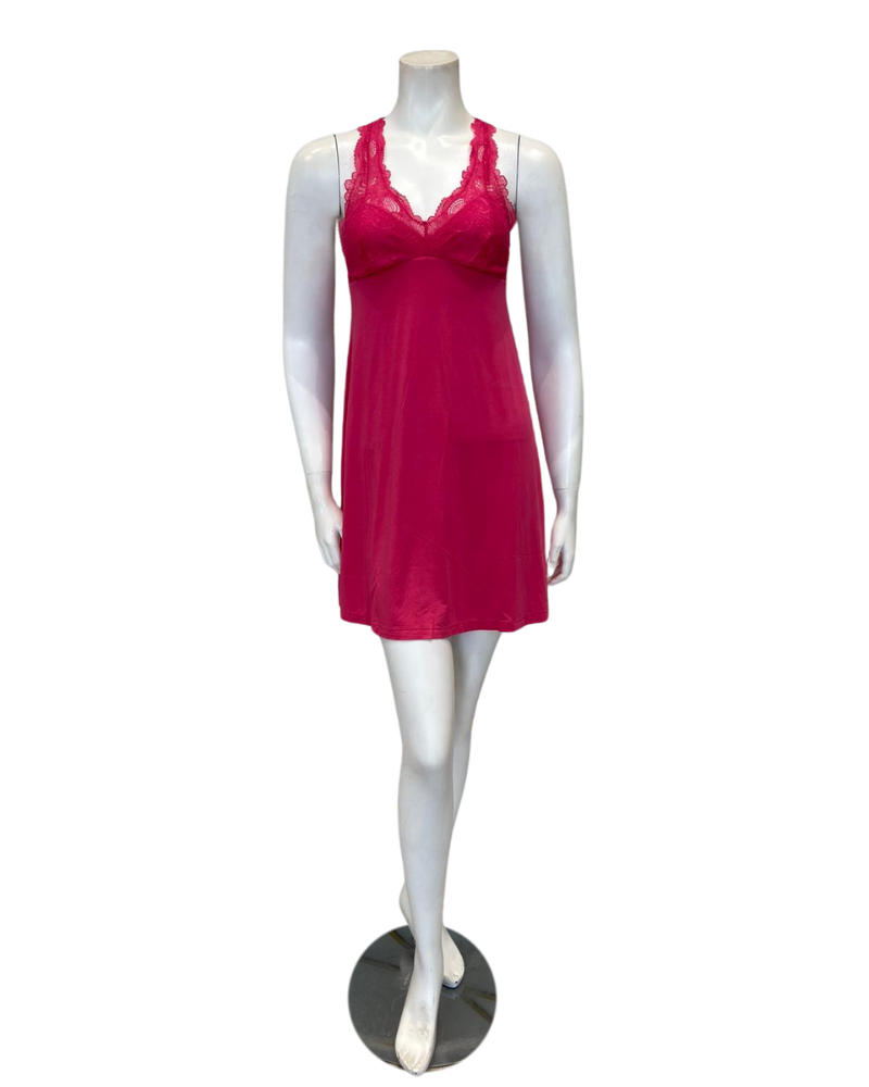 Fleur't 630 Azalea Lace T-Back Short Modal Chemise Myselflingerie.com