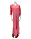 Iora Lingerie 25112C Salmon Pink Peasant 100% Organic Cotton Nightgown Myselflingerie.com