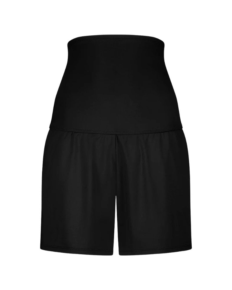 Flamingo 23FL11 Black Maternity Swim Shorts Myselflingerie.com