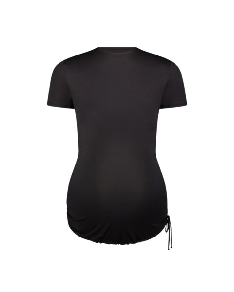 Flamingo 25FLMATTEE Black Crew Neck Short Sleeve Maternity Rash Guard Myselflingerie.com