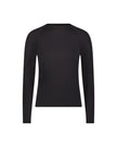 Flamingo 25FL804 Black Mesh Crew Neck Long Sleeve Rash Guard Myselflingerie.com