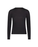 25FL804 Black Mesh Crew Neck Long Sleeve Rash Guard