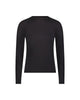 Flamingo 25FL804 Black Mesh Crew Neck Long Sleeve Rash Guard Myselflingerie.com