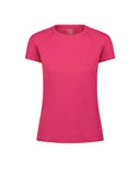 25FL803 Hot Pink Mesh Crew Neck Short Sleeve Rash Guard
