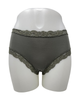 Fleur't 602 Dusty Olive Iconic Modal Lace Hi Waisted Brief Myselflingerie.com