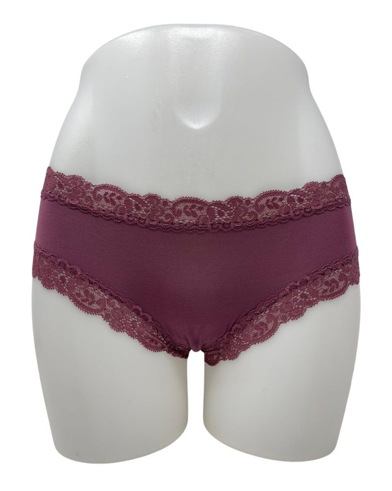 Fleur't 600 Wild Ginger Iconic Modal Lace Trim Boyshort Myselflingerie.com