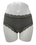 Fleur't Dusty Olive Iconic Modal Lace Trim Boyshort