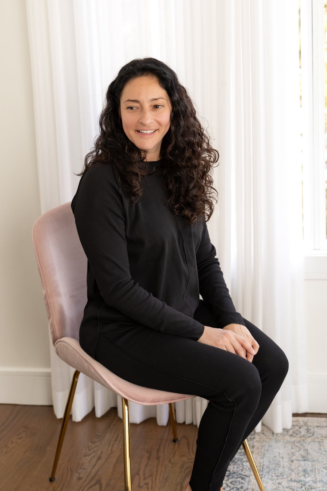 Bee and Dee CBRL Black Ribbed Modal Teen's Pajamas Set Myselflingerie.com