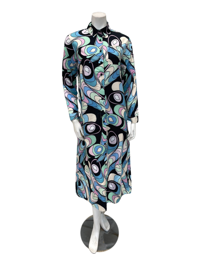 pucci dresses S25-BD-PUC Multicolor Pucci Shirt Swim Dress