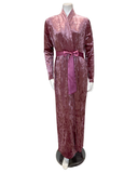 Pen-ky 29931D3 Pink Crushed Velvet Morning Robe Wrap Myselflingerie.com