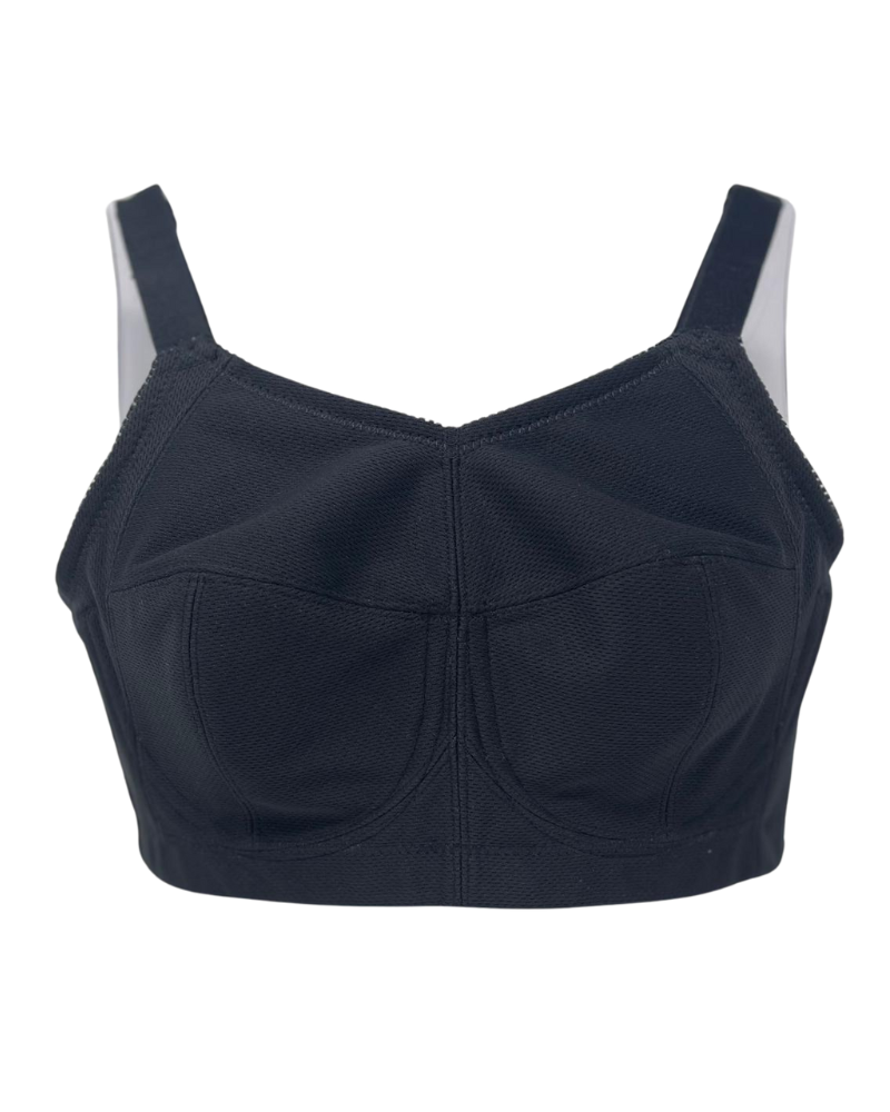 Abergele B003C Black Mesh Unswayable Bra Shaper Underwire Bra Myselflingerie.com