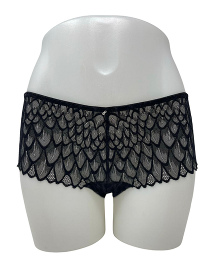 Montelle 9305 Black Lacy Brazilian Panty Myselflingerie.com