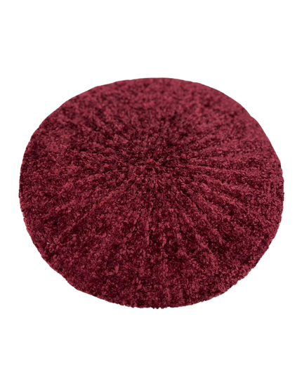 Lizi Headwear RCBU Solid Burgundy Textured Lined Chenille Myselflingerie.com