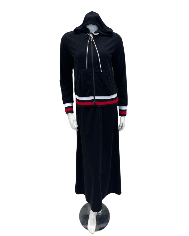 Red Myth SB4CM8914CL Black/Red Terry 2 Piece Set Myselflingerie.com