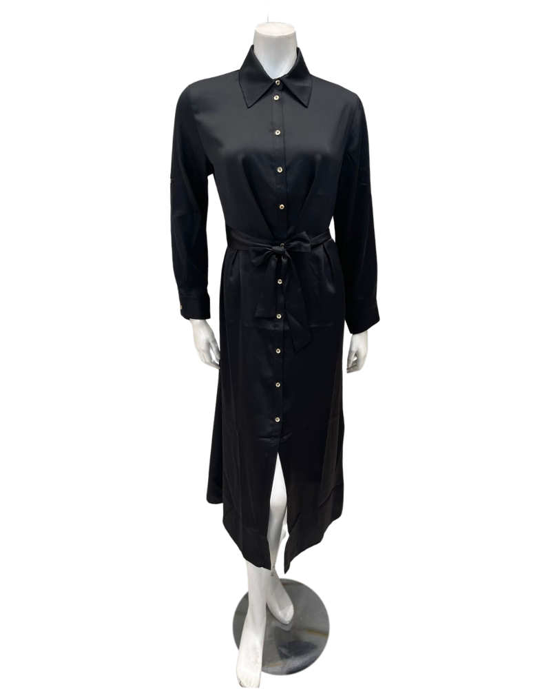 Gottex 25MO301 Black Monte Carlo Button Down Swim Cover Up Beach Dress Myselflingerie.com