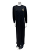 Lunderbeck N5125-25 Black Beaded Monogram Modal Versatile Nursing Nightgown Myselflingerie.com