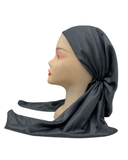 SG Dark Grey Polyester Pre-Tied Bandanna with Small Full Grip