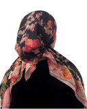 Valeri Chinoiserie Bloom Adjustable Pre-Tied Bandanna with Full Grip