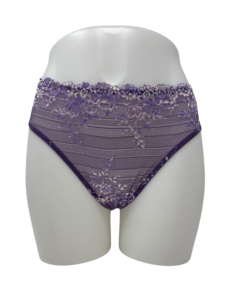Wacoal Grape Embrace Lace Hi Cut Brief Myselflingerie.com