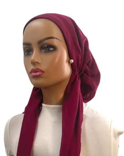 Ahead P2707 Raspberry Prestige Solid Woven Classic Fit Pre-Tied Bandanna Myselflingerie.com