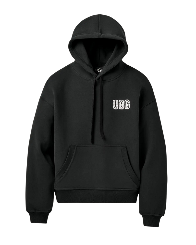 UGG 1171478 Black UGG Logo Hoodie Myselflingerie.com