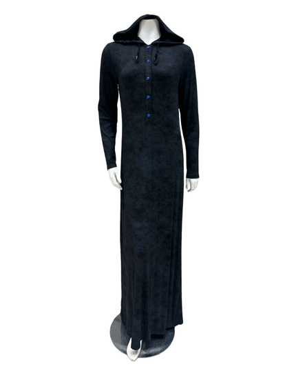 Sparrow S-7414 Grey Washed Denim Snaps Lounger Morning Robe Myselflingerie.com