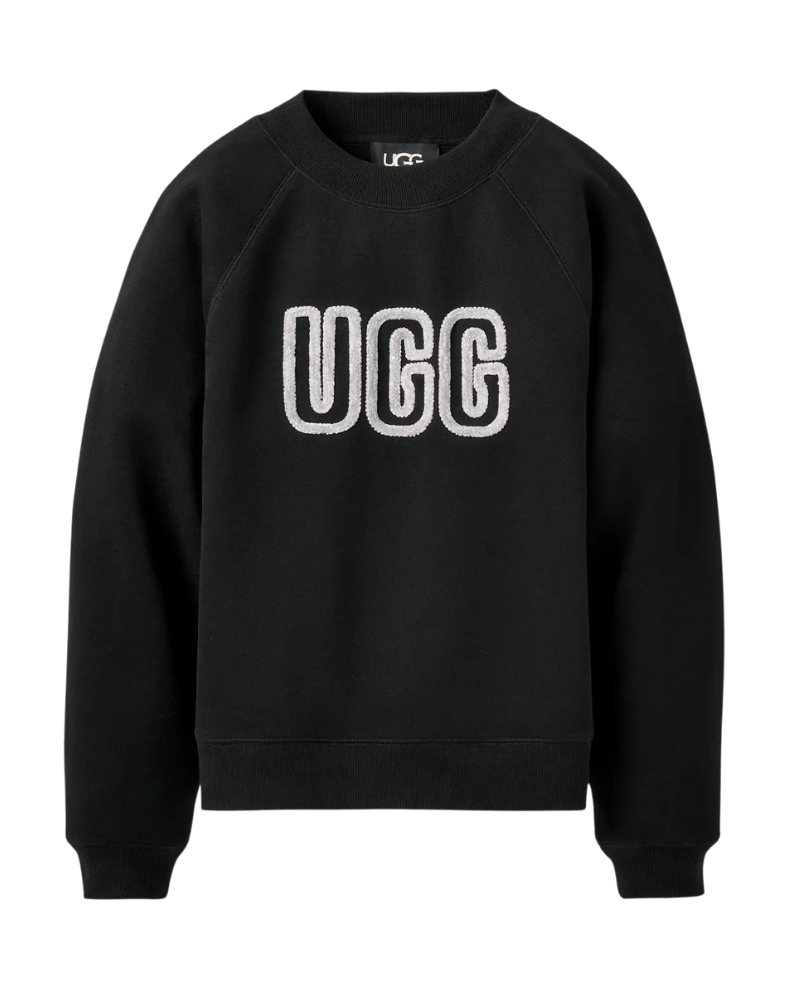 UGG 1171477 Black UGG Logo Crewneck Sweater Myselflingerie.com
