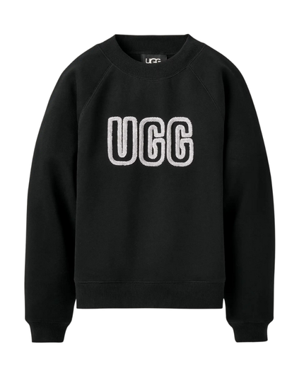 UGG 1171477 Black UGG Logo Crewneck Sweater Myselflingerie.com