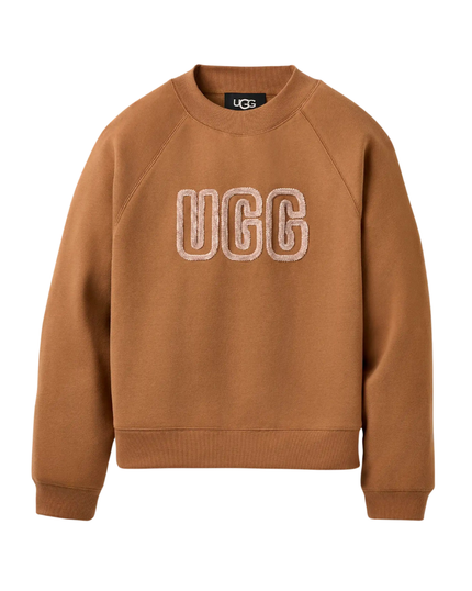 UGG 1171477 Chestnut UGG Logo Crewneck Sweater Myselflingerie.com