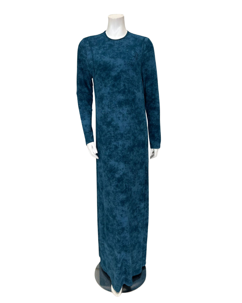 Angelice S-7413 Peacock Logo Ribbed Modal Coverall Nursing Nightgown Myselflingerie.com
