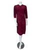 Angelice S-7144 Merlot Ribbed V Neck Snaps Modal Nightshirt Myselflingerie.com