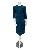 Angelice Peacock Ribbed V Neck Snaps Modal Nightshirt
