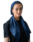 Tie Ur Knot Midnight Soft Rinse Denim Adjustable Pre-Tied Bandanna with Full Non Slip Myselflingerie.com