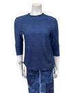 Seashells S7549 Washed Denim 3/4 Sleeve Swim Top with Side Ruching Myselflingerie.com